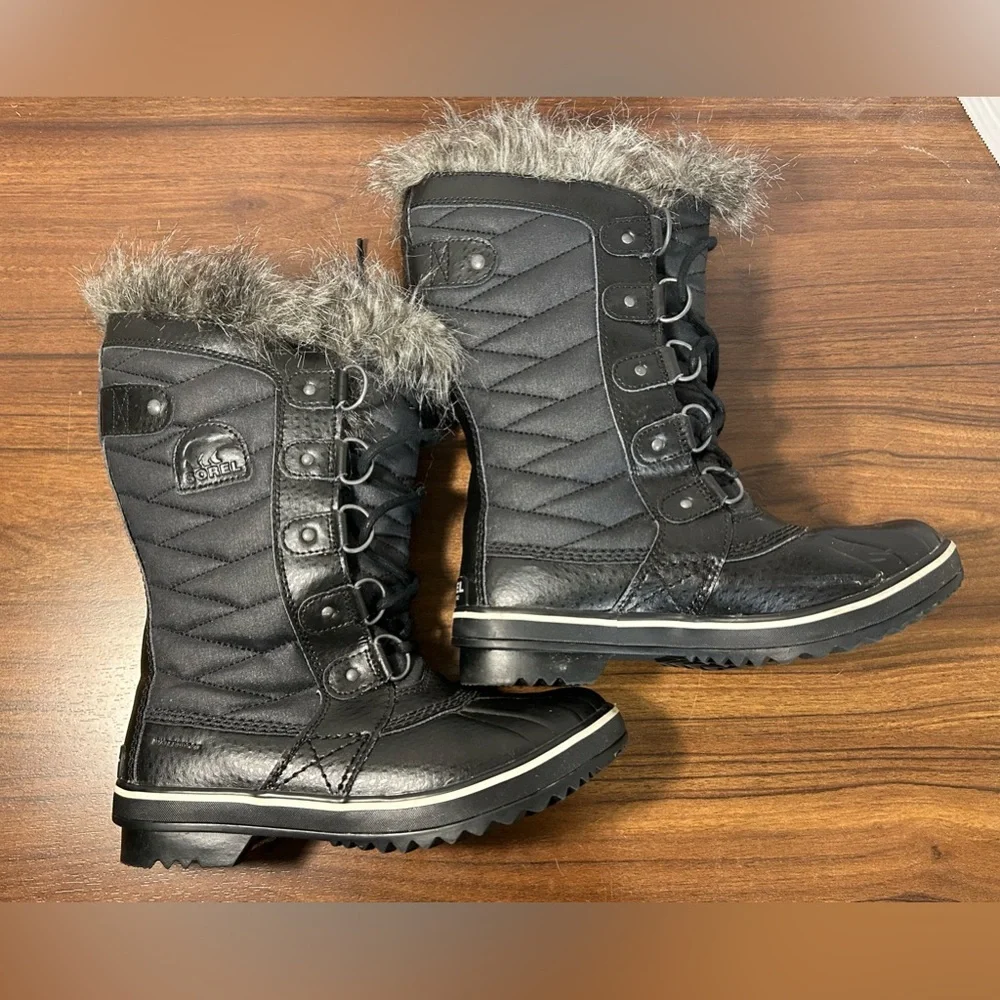 Sorel Tofino II Black NL2332-010 Women's Sz 6 Winter Snow Waterproof Boots - Picture 6 of 7